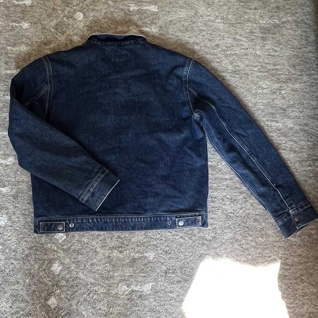 Aritzia Women's Navy and Blue Jacket Depop