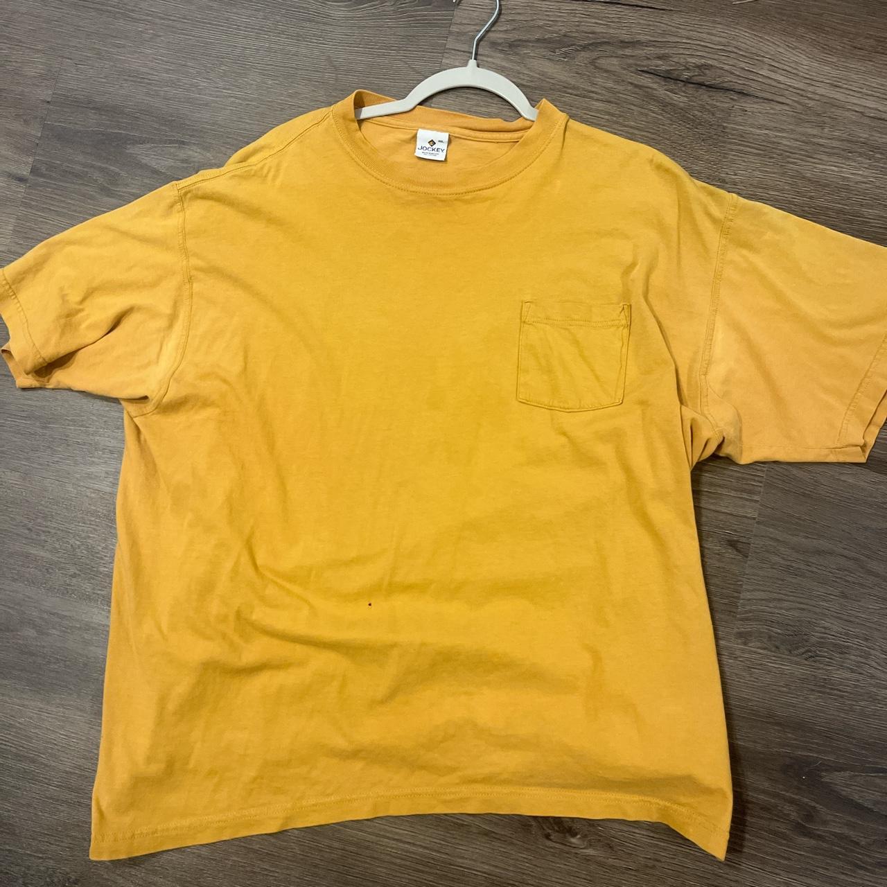 Jockey Men's Yellow and Khaki T-shirt