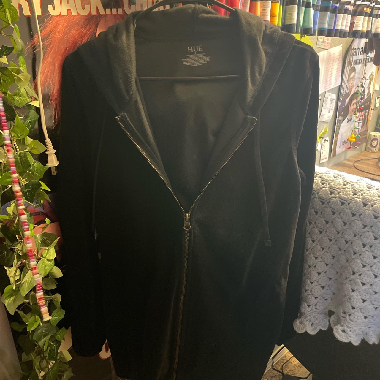 black velvet zip up jacket a size small Depop