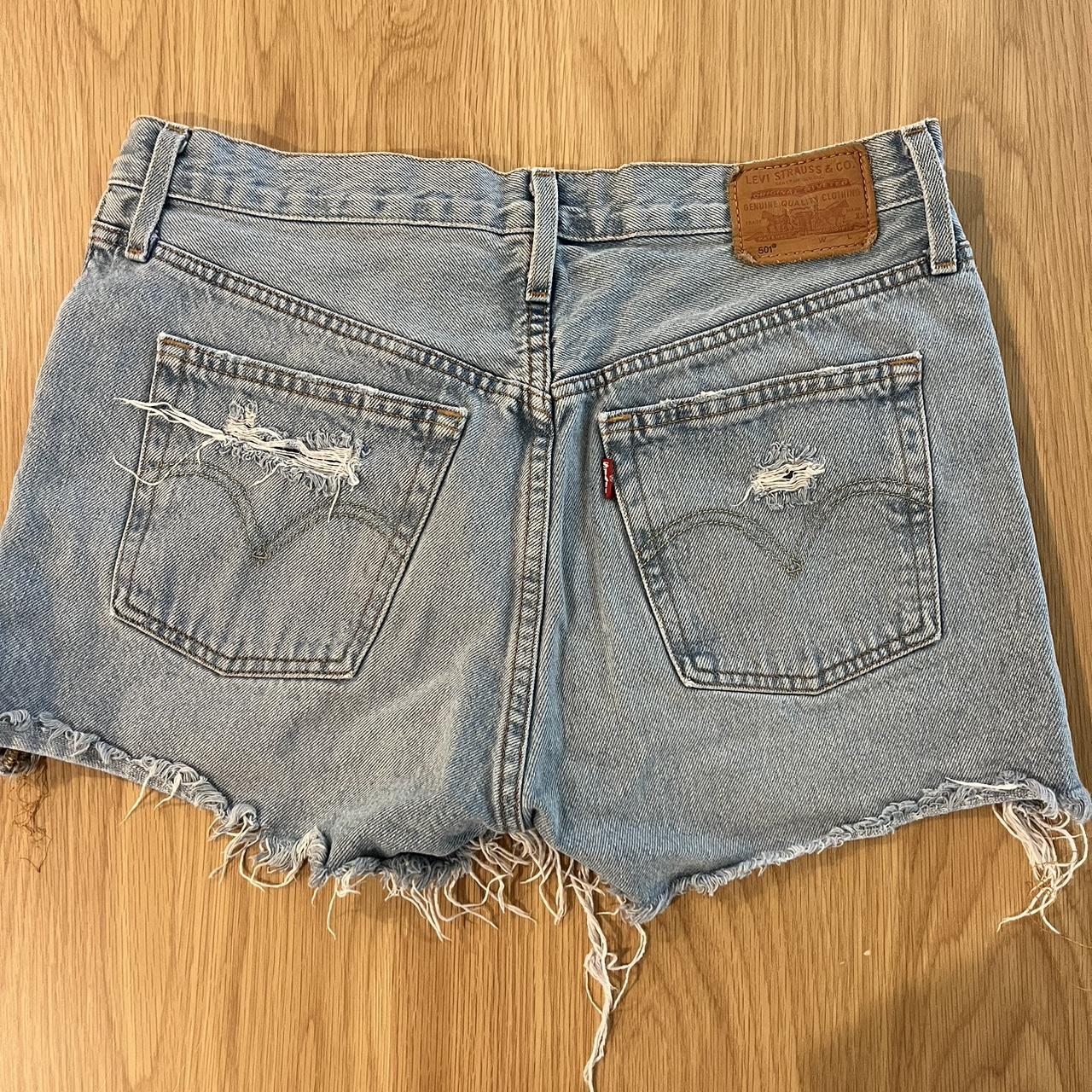 Levi high waisted ripped shorts sale