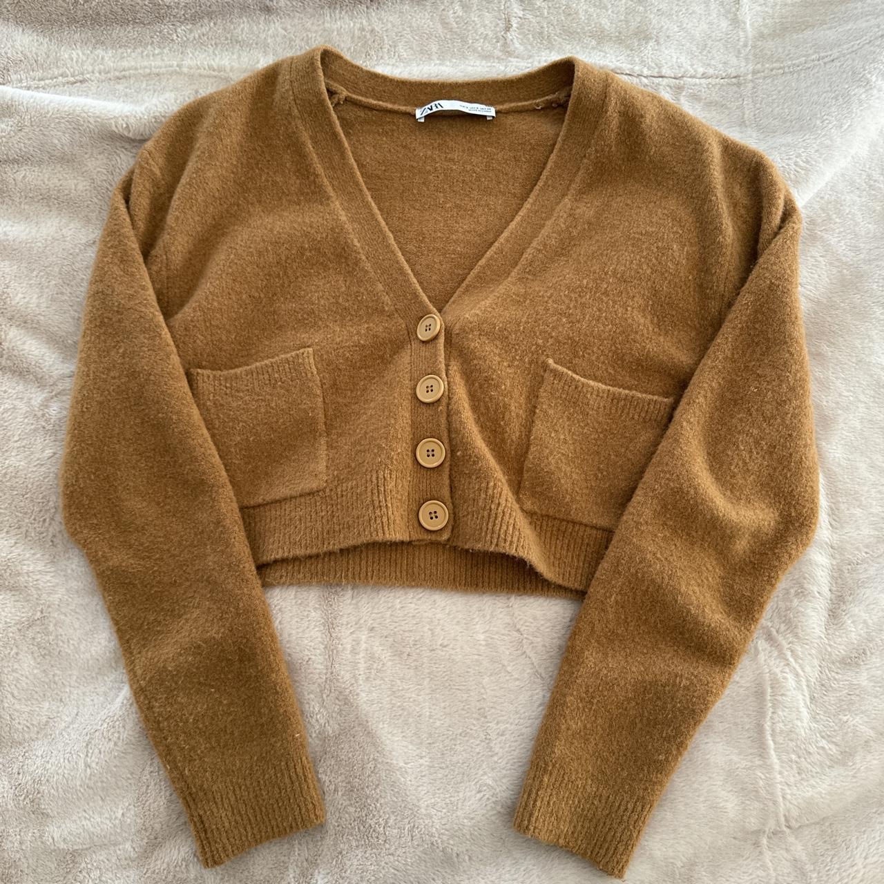 Zara clearance camel cardigan