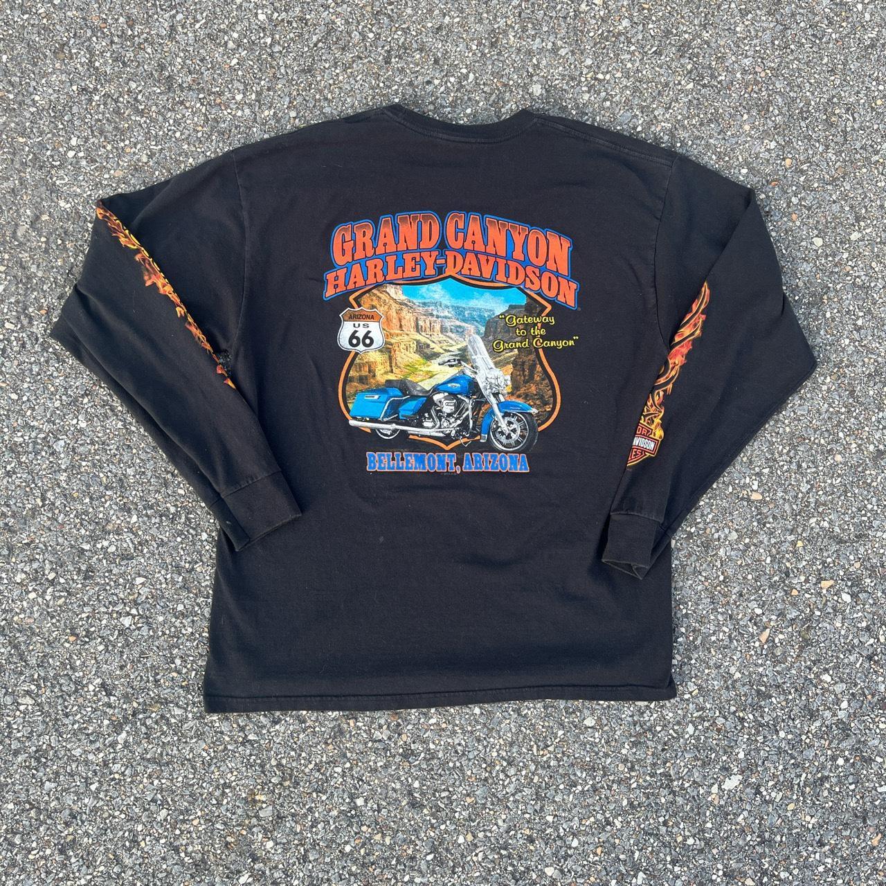 Vintage Harley Davidson Long Sleeve Grand Canyon... - Depop