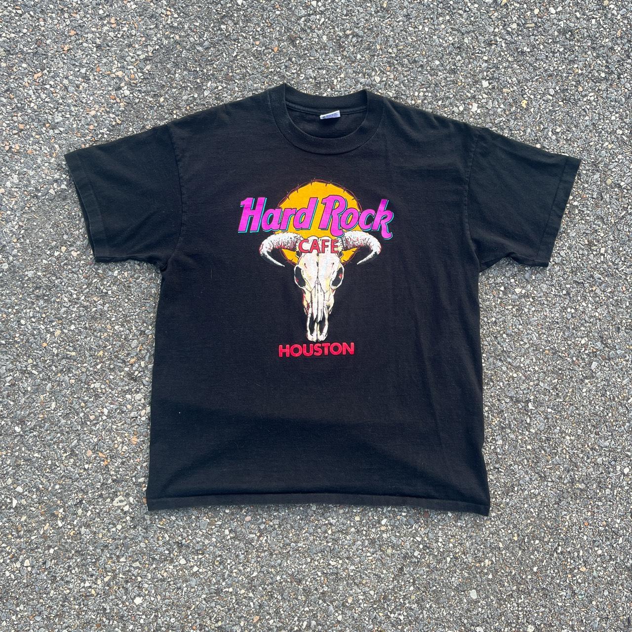 Vintage 90s Hard Rock Cafe Houston T Sick Graphic... - Depop