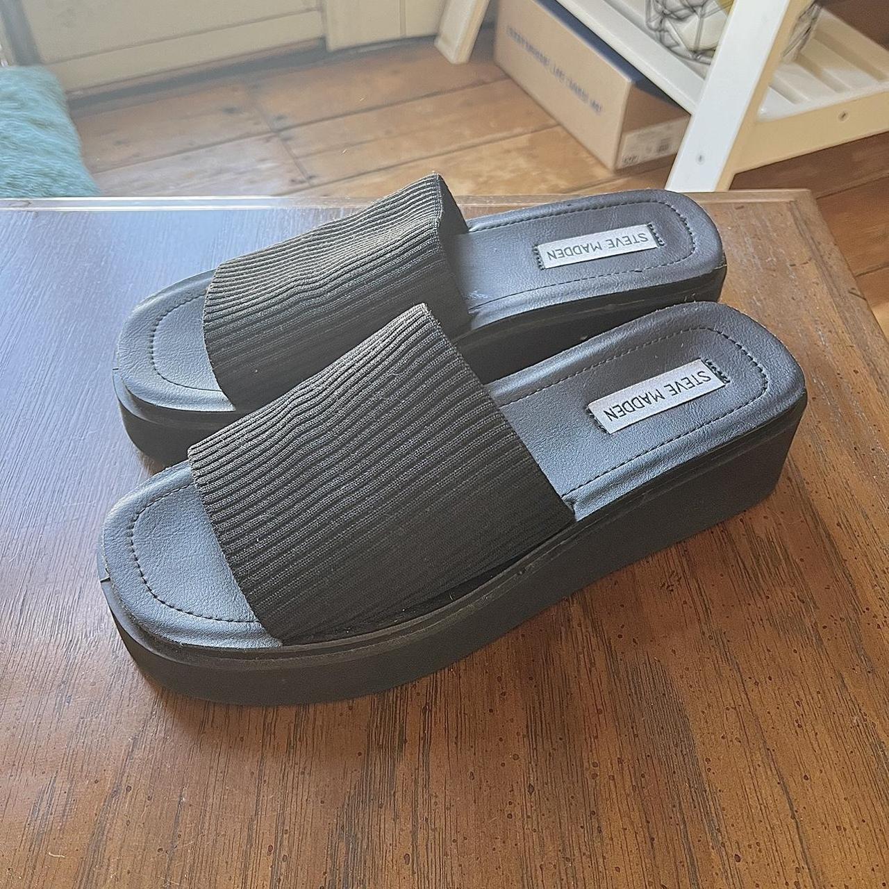 Black steve hot sale madden mules