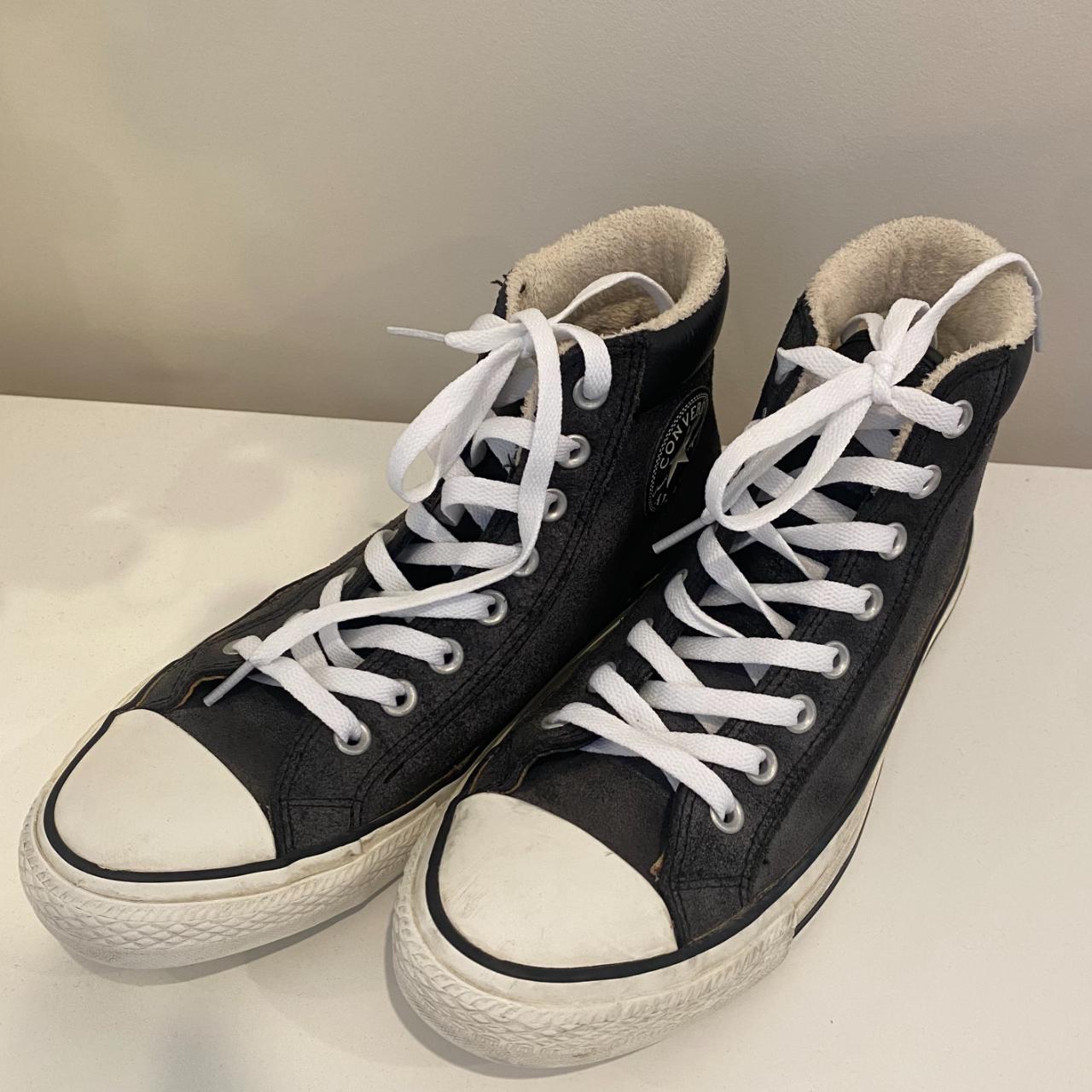 Fleece lined converse best sale