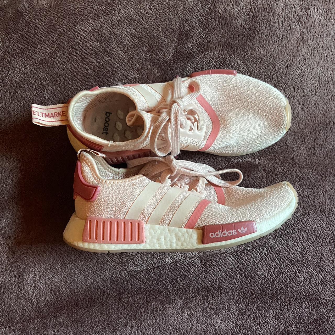 Adidas originals nmd r1  women's cloud white/talc/icey pink sale