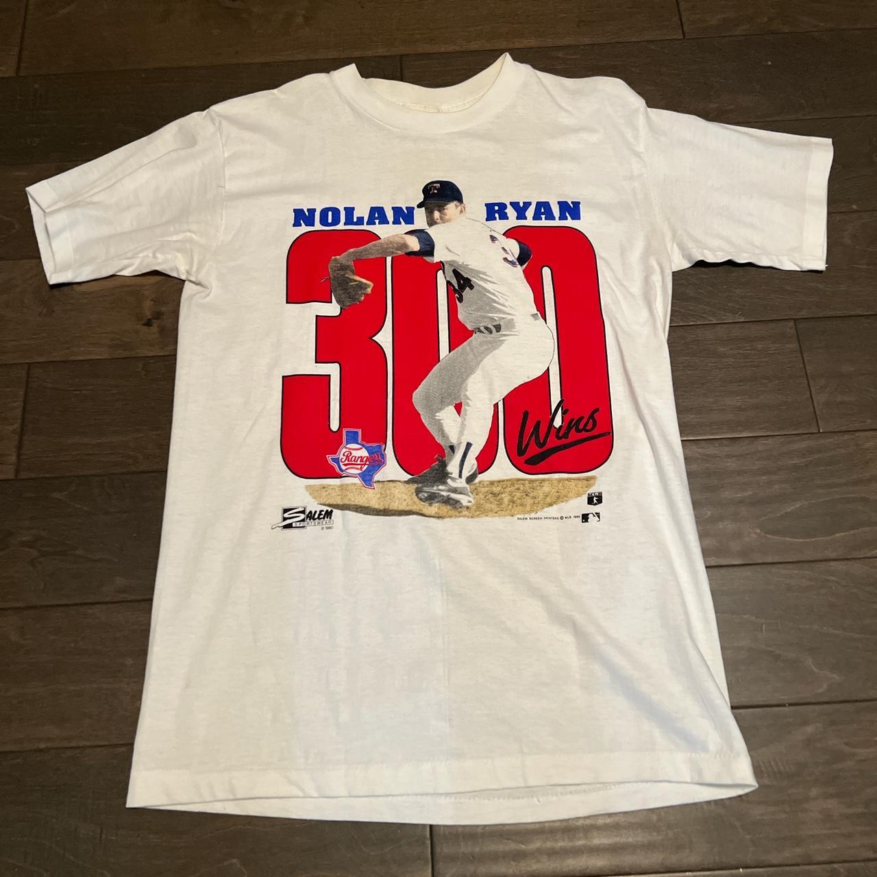 VINTAGE NOLAN RYAN TEXAS RANGERS ARTIST SERIES T-SHIRT BY SALEM SPORTSWEAR