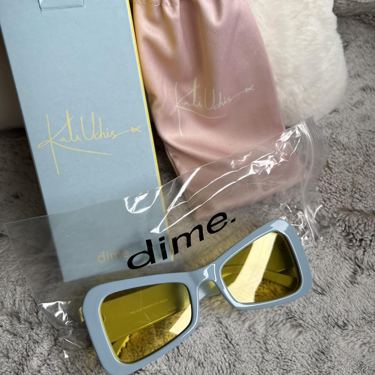 Kali Uchis x Dime Optics Sunglasses Light Blue &... Depop
