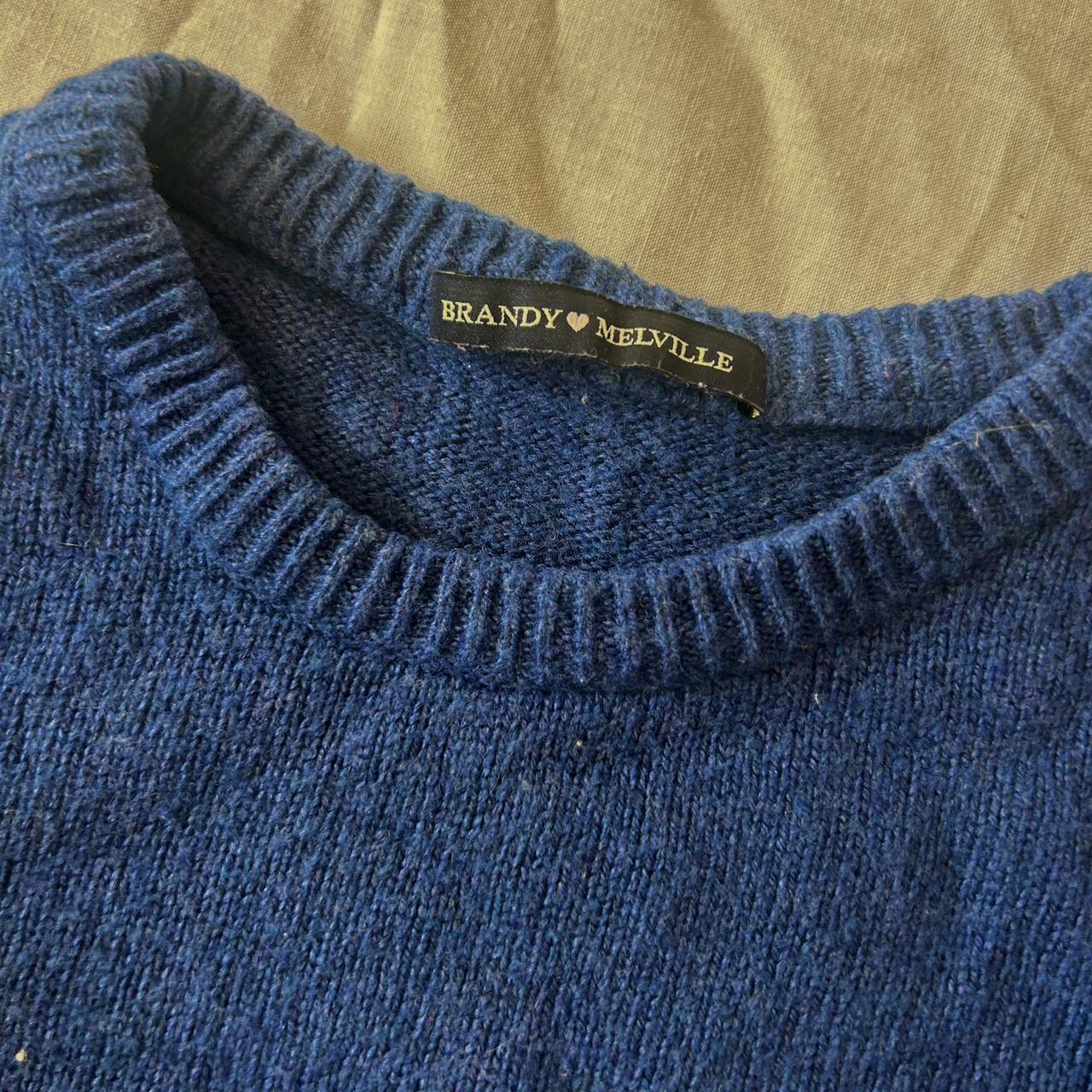 brandy melville navy blue cropped sweater 💙 #brandy... - Depop