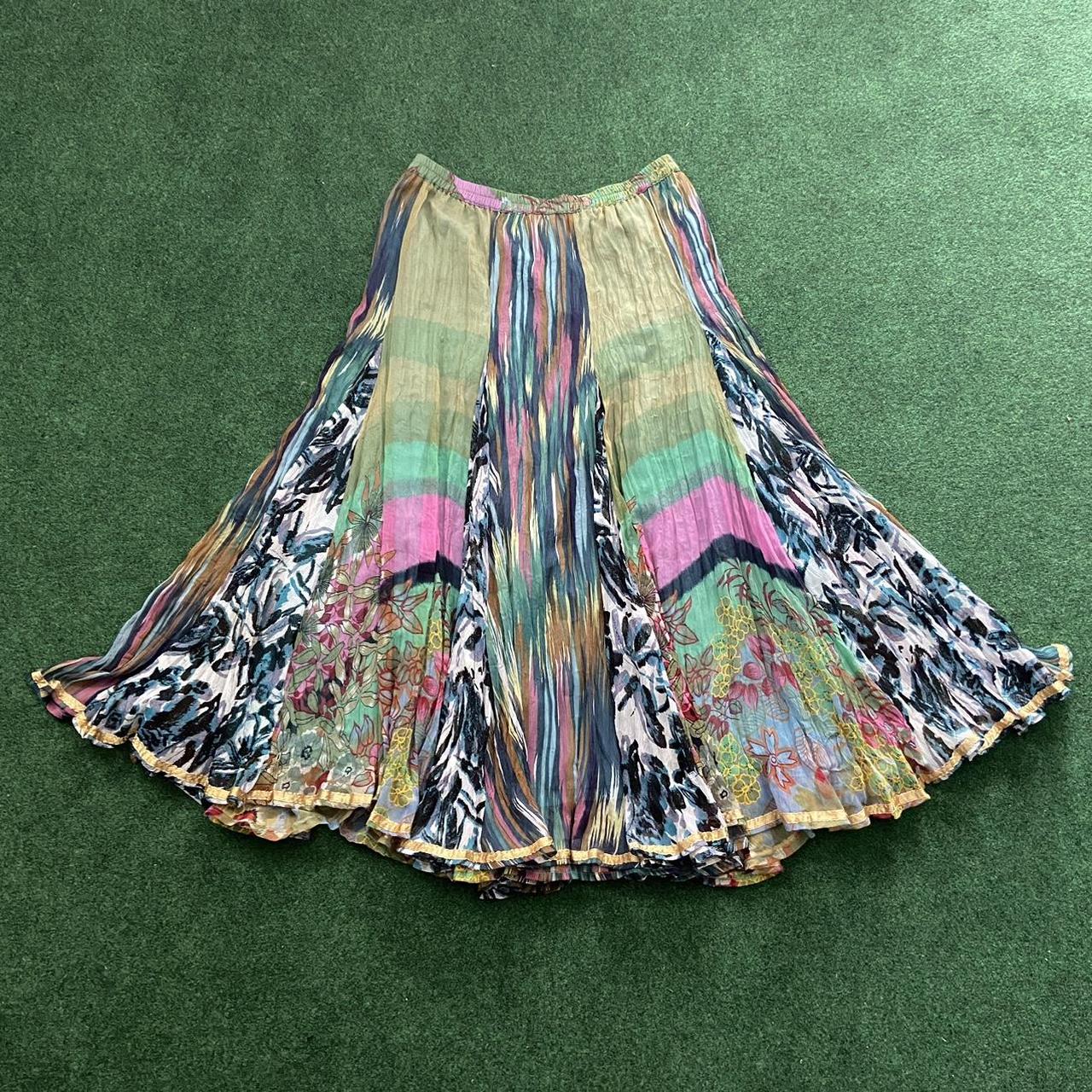 Soft Surroundings broomstick skirt Sheer crepe... Depop