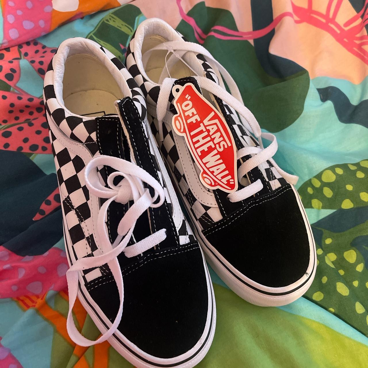 Brand new black and white vans size 5