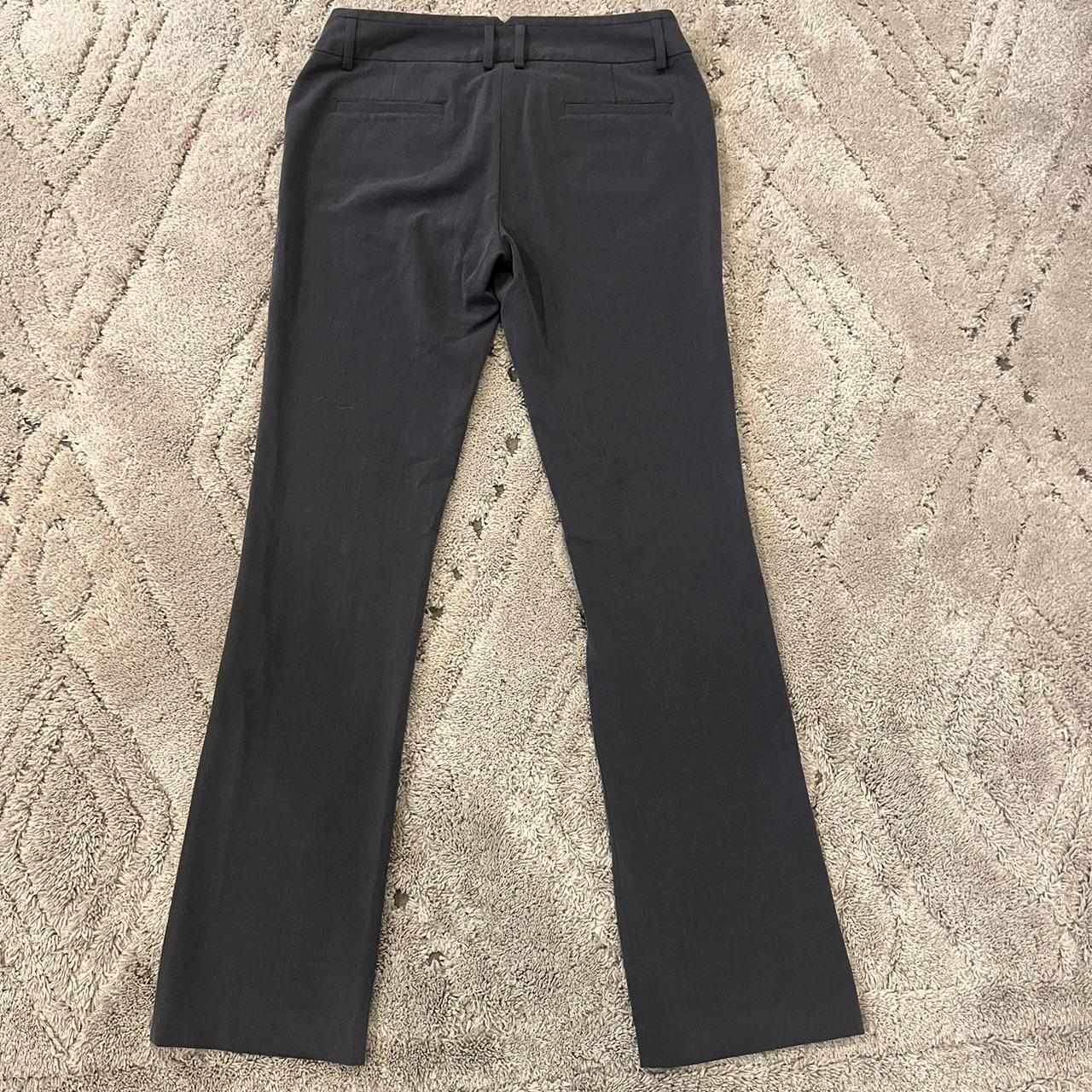 super cute flare gray work pants !! measurements... - Depop