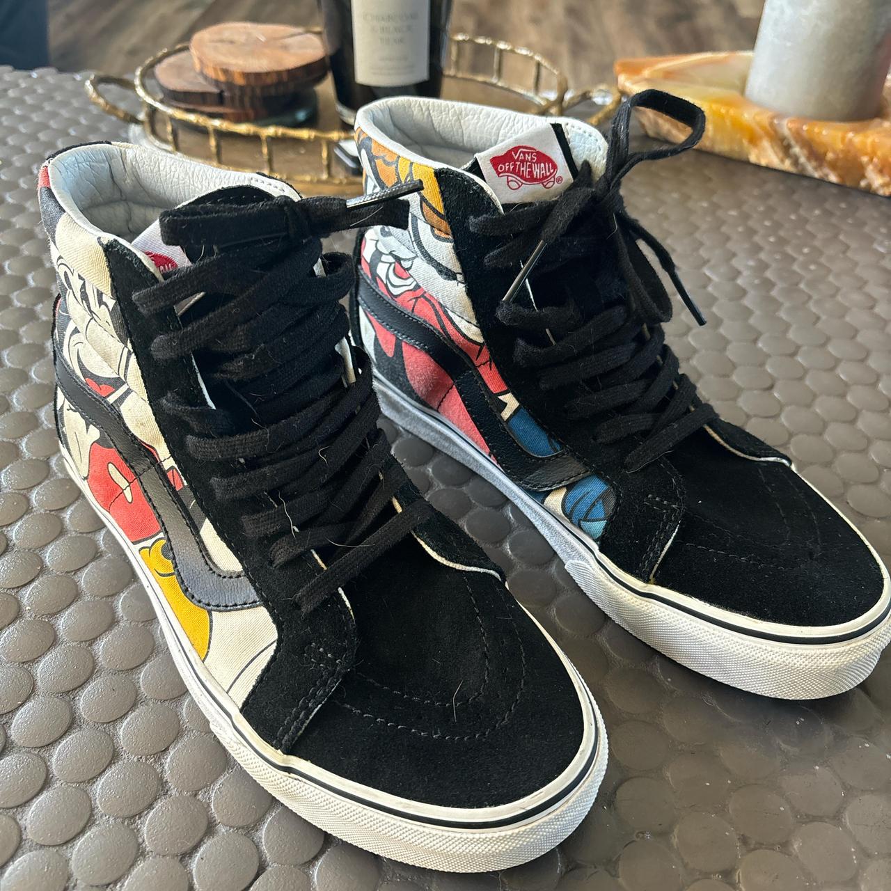 Vans x Disney Mickey Mouse Sk8 Hi trainers size 8.5. Depop