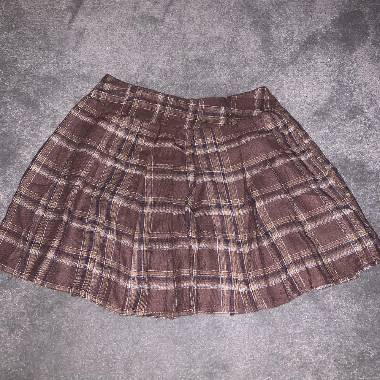 SHEIN Women's Brown Skirt Depop