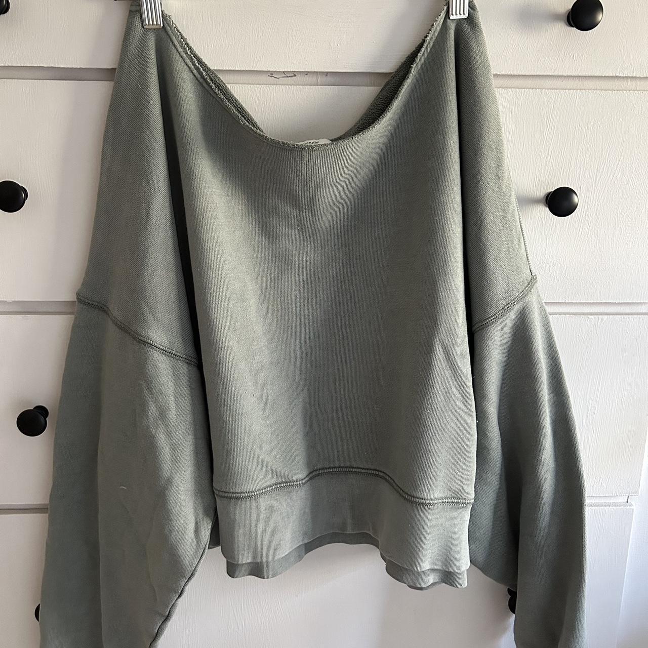 Aerie Women's Green Sweatshirt | Depop