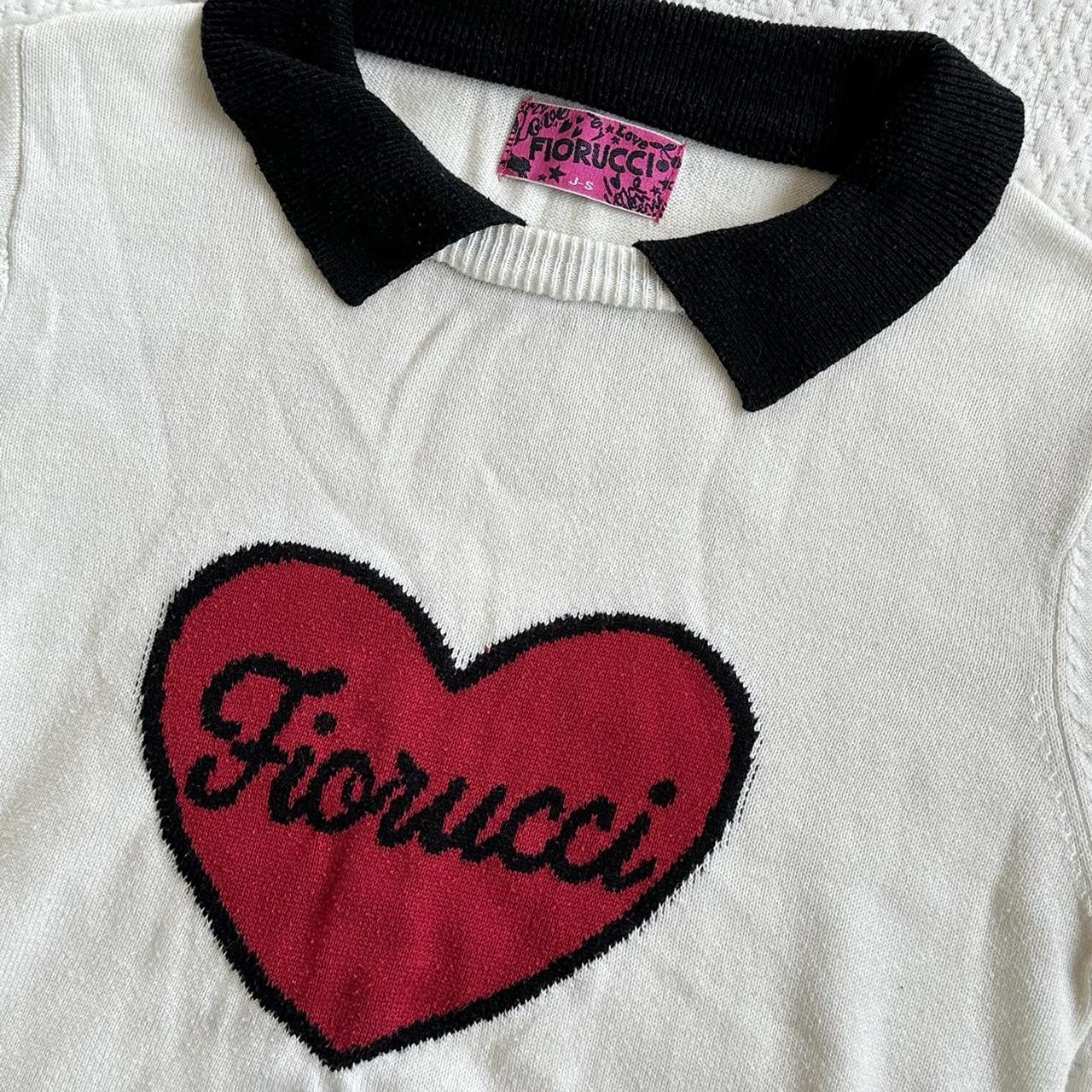 Fiorucci Women's White and Black Sweatshirt