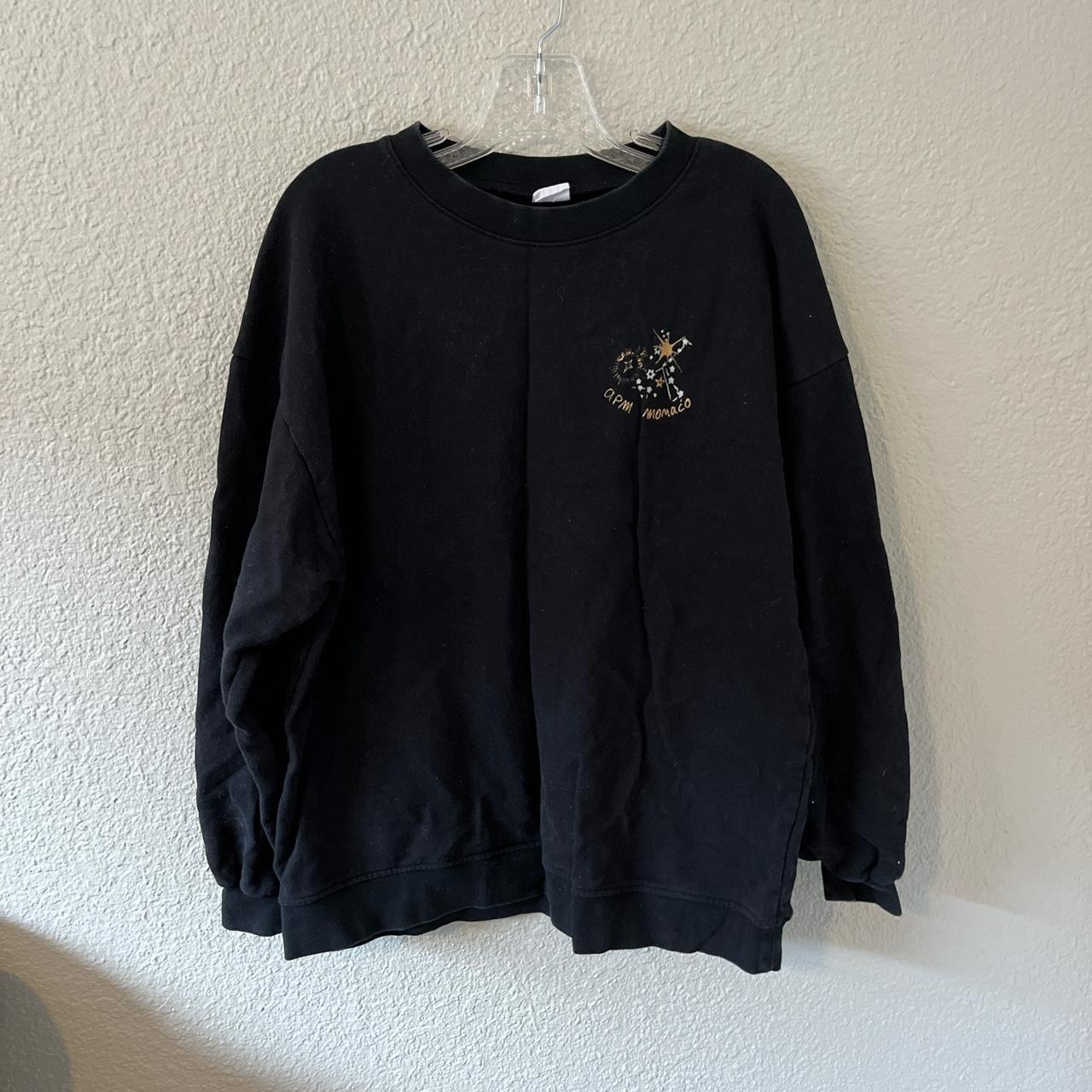 APM Monaco Black Oversized Crew Neck Really... - Depop