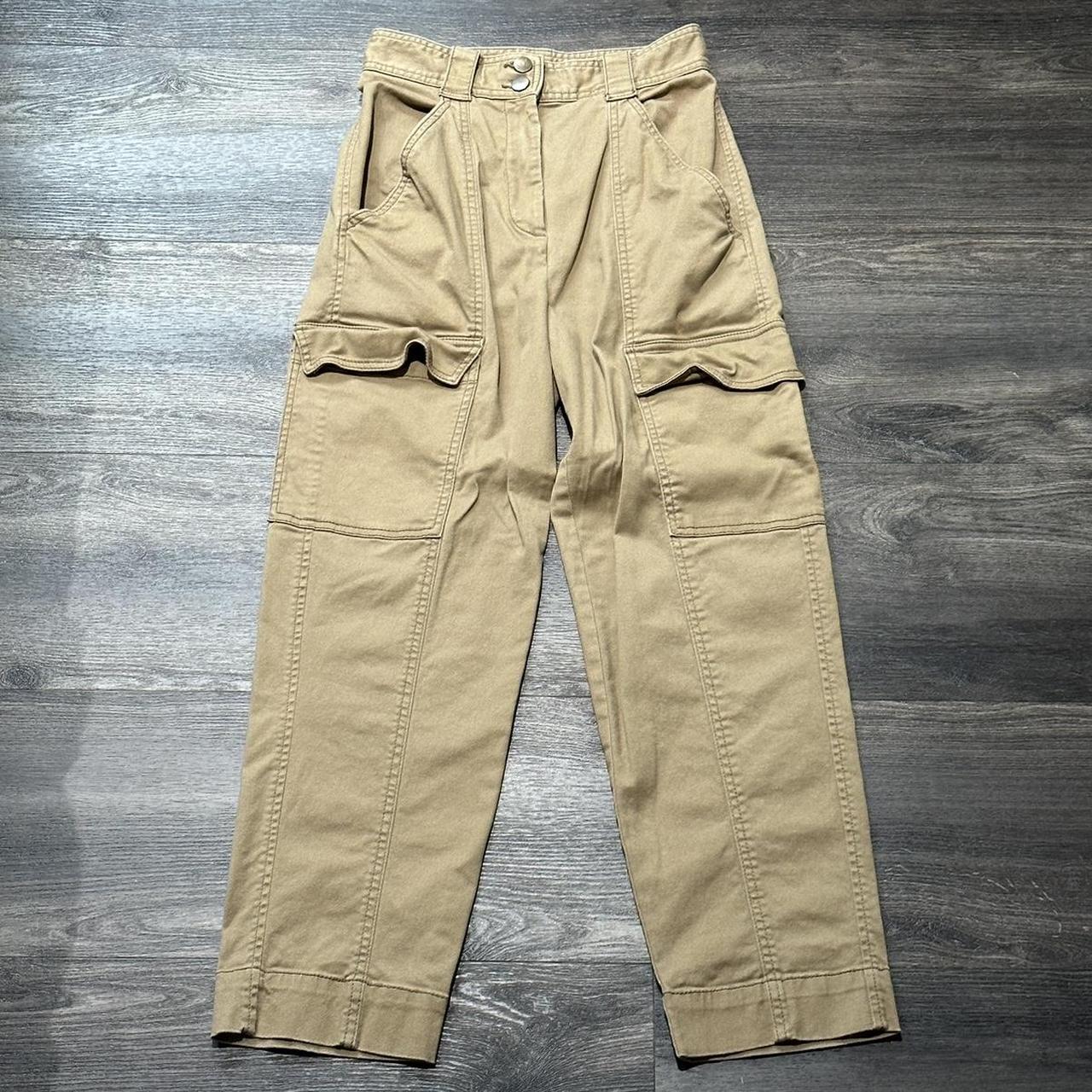 H&M Women's Khaki Trousers | Depop