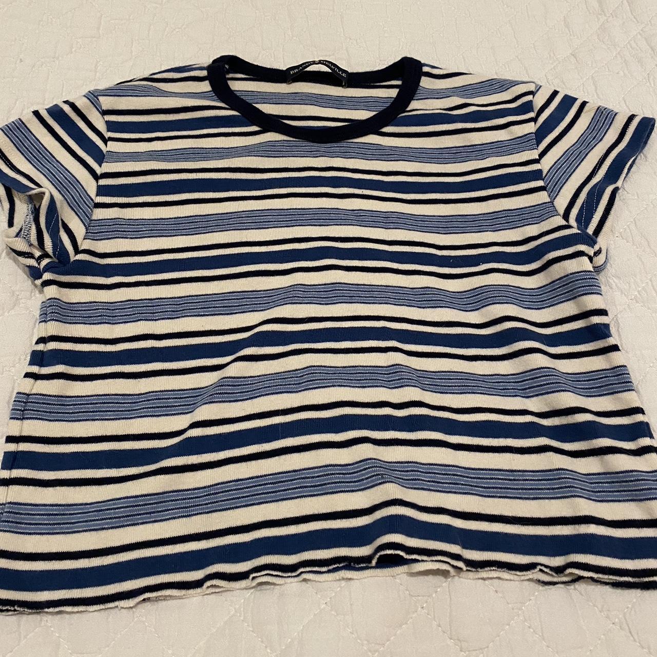 BM STRIPPED TOP brand- brandy melville size small no... - Depop