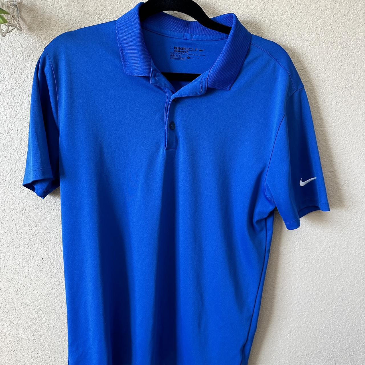 Royal blue clearance nike golf shirt