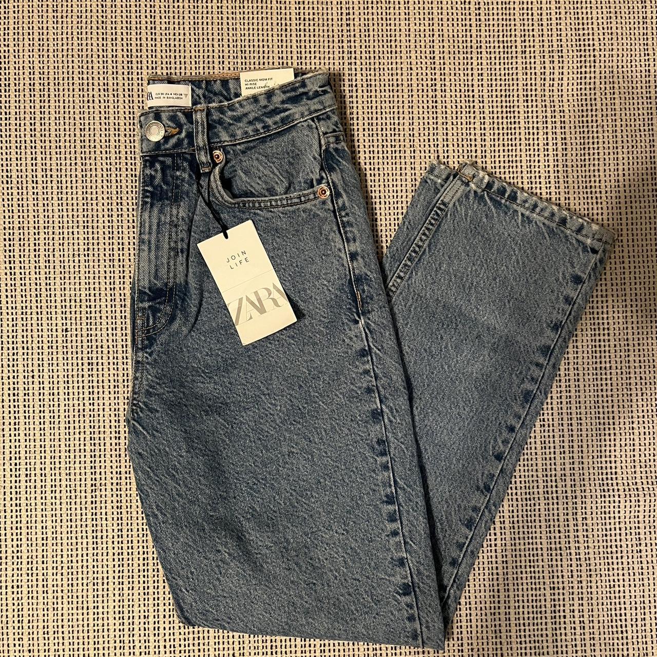 Zara Classic Mom Fit High Rise Ankle Length Jeans... - Depop