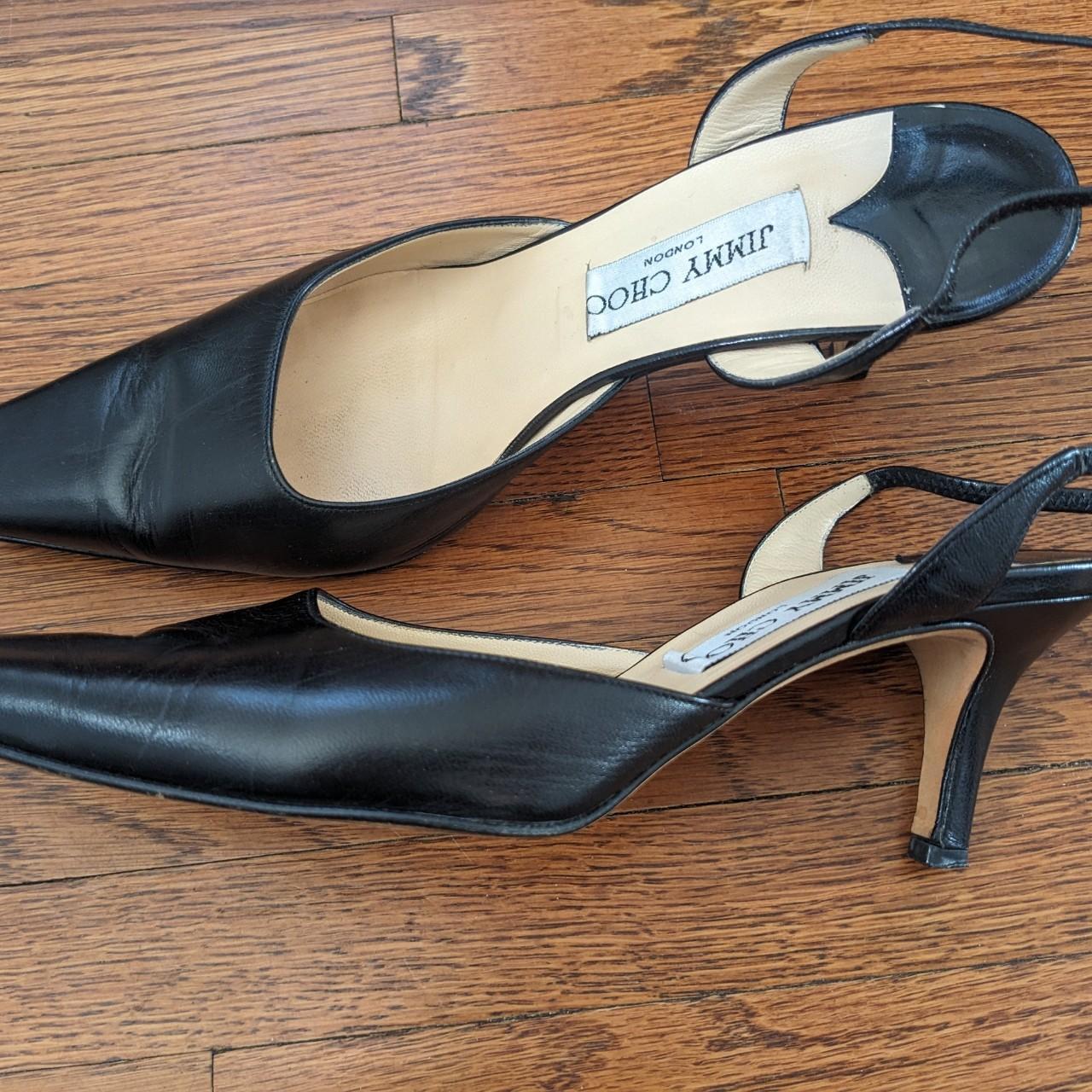 Size 36 1/2 (EUR) cute black jimmy choo kitten... - Depop