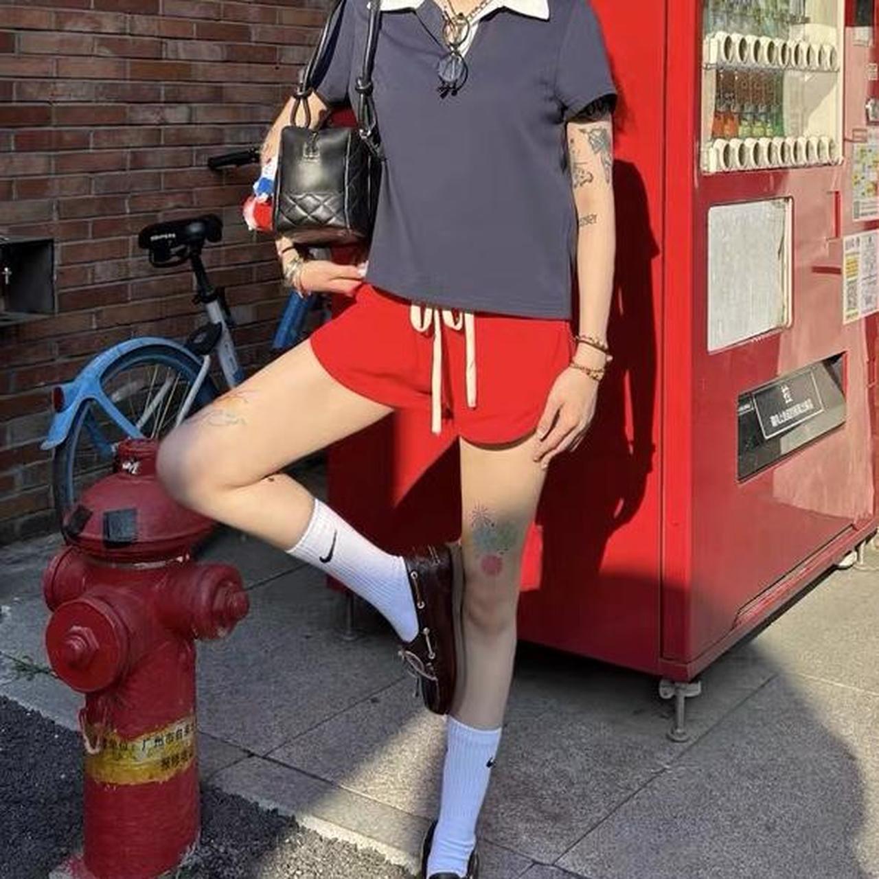 Miu Miu Women's Shorts - Red - XS – Red drawstrin… - image 2