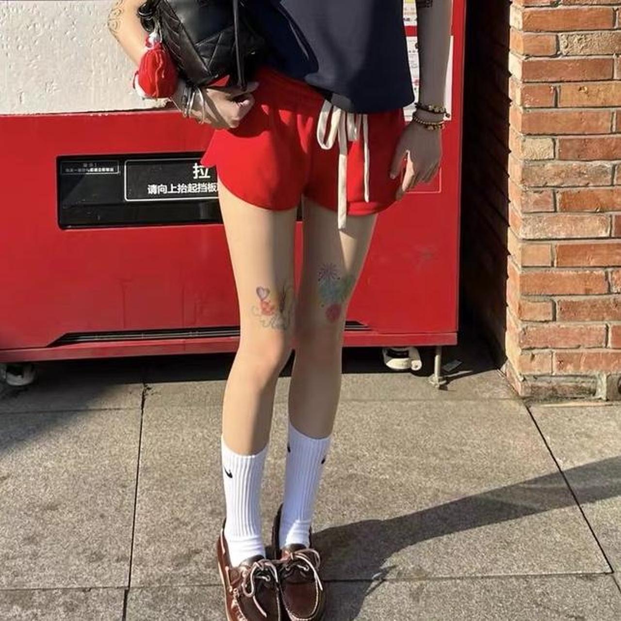 Miu Miu Women's Shorts - Red - XS – Red drawstrin… - image 1