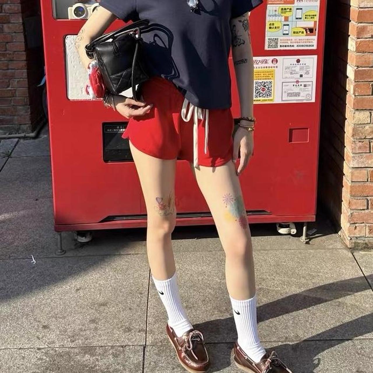 Miu Miu Women's Shorts - Red - XS – Red drawstrin… - image 5