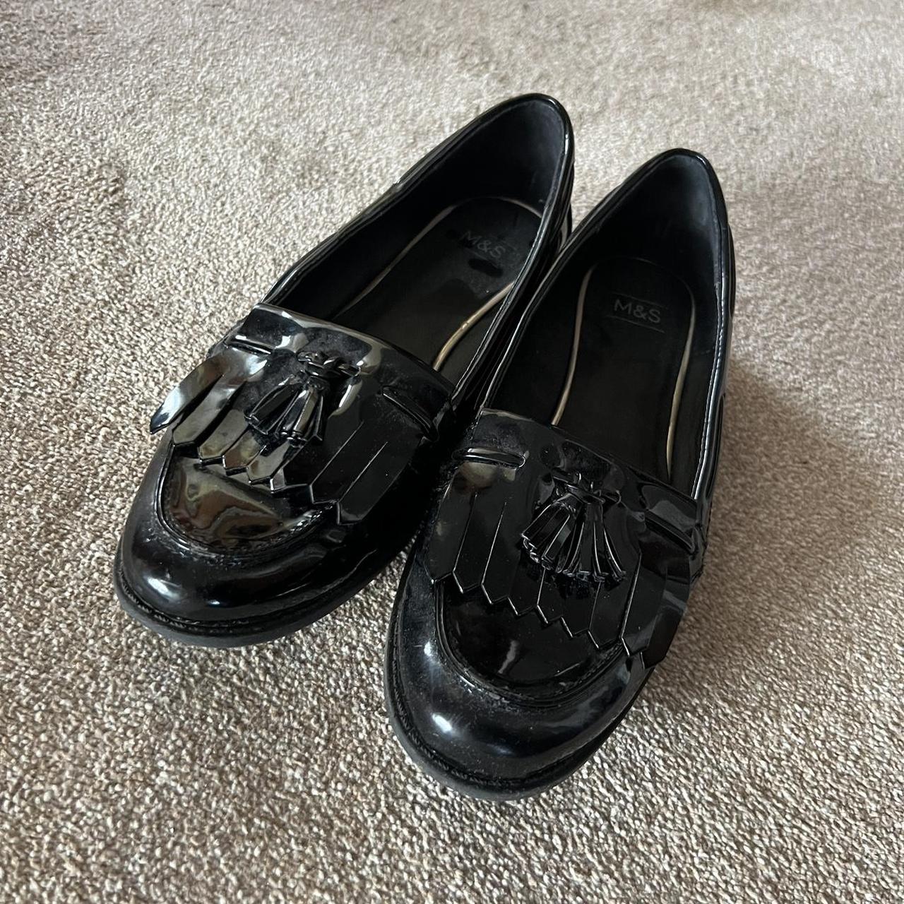 Marks & Spencer Women's Black Loafers Depop