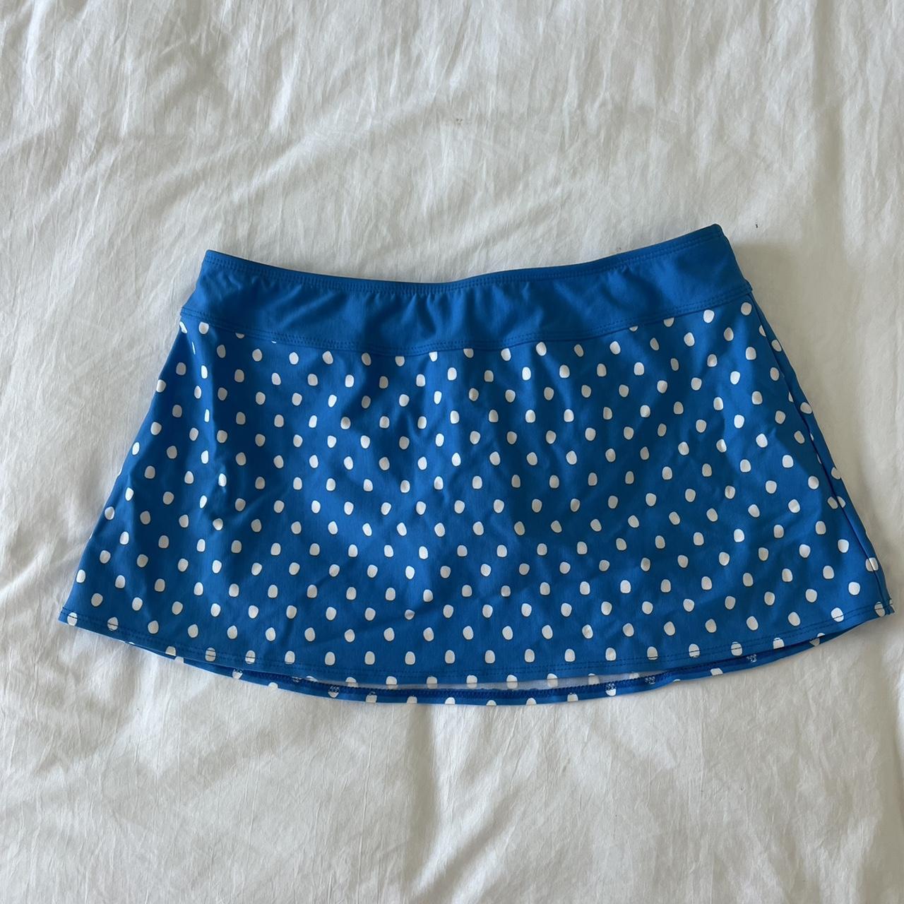 Blue Polka Dot swim skirt Next by Athena Size... Depop