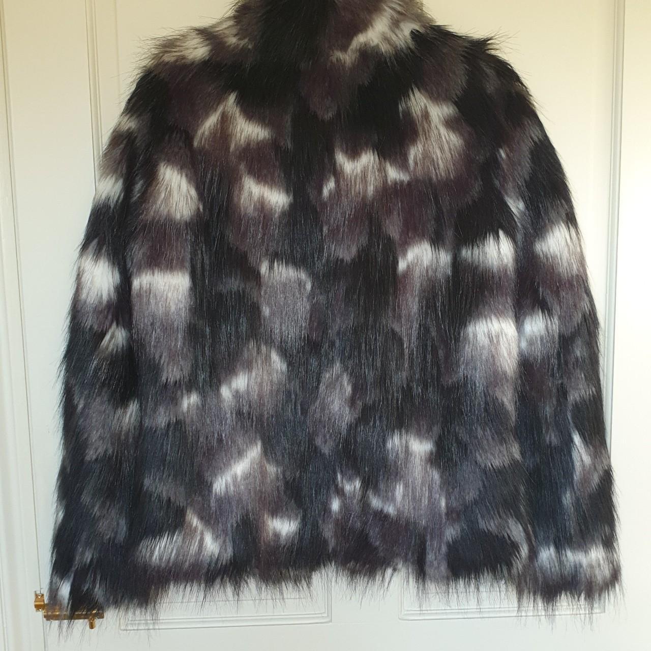 Matalan Women's White and Black Coat Depop