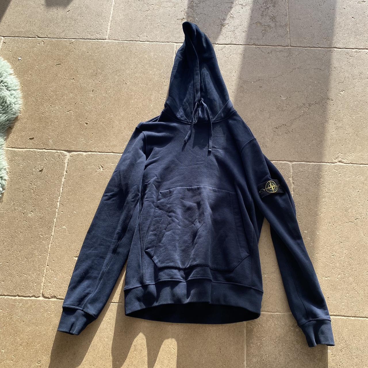 Stone island outlet hoodie navy blue