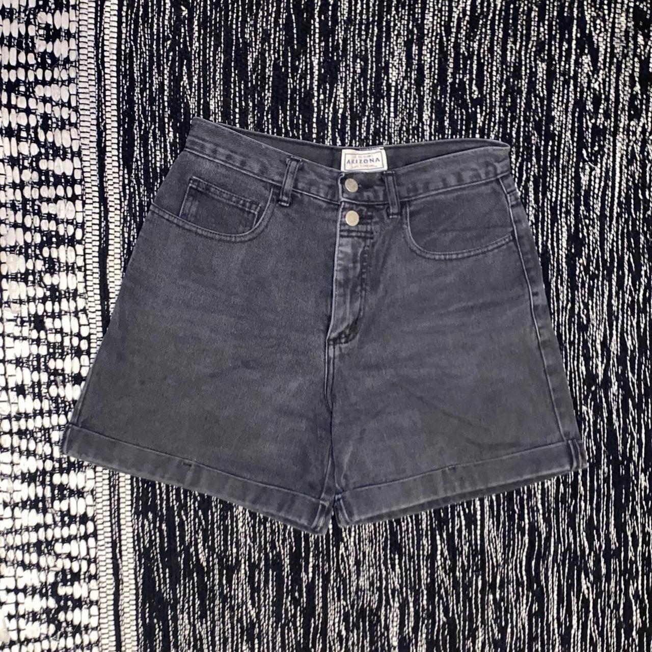 Vintage Arizona black high denim Depop - shorts.... waisted