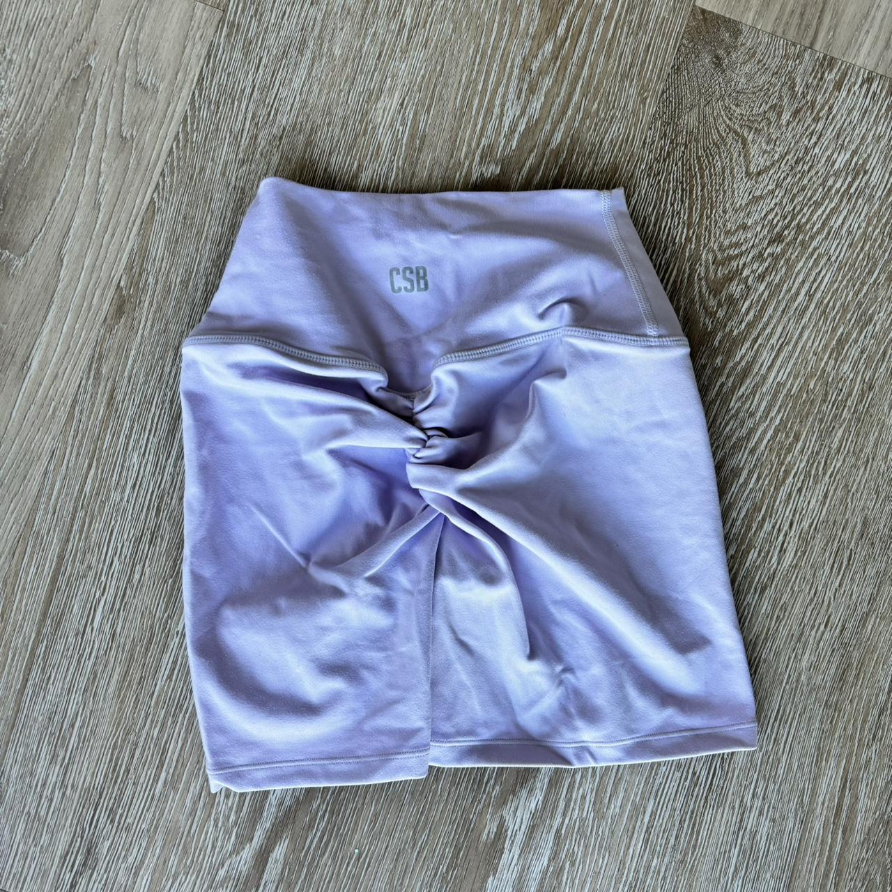 Csb lilac scrunch shorts Size xs Perfect condition... - Depop