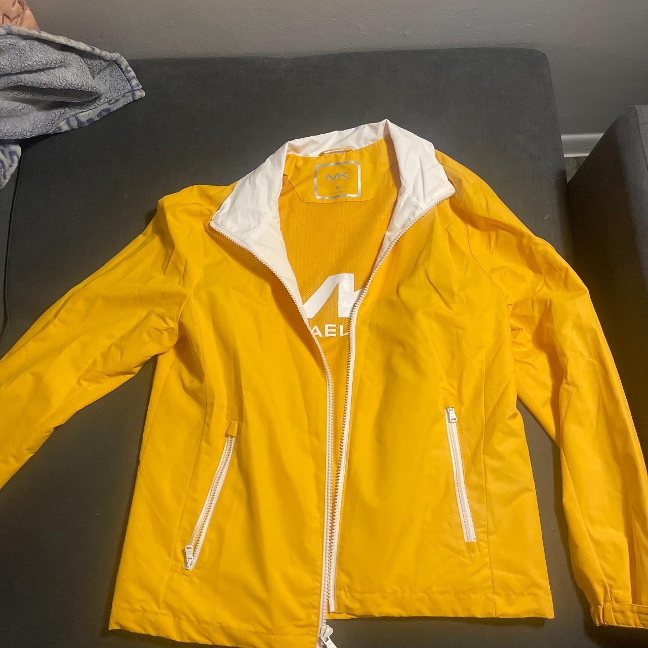 Yellow Michael Kors jacket. Never worn. Mens Medium