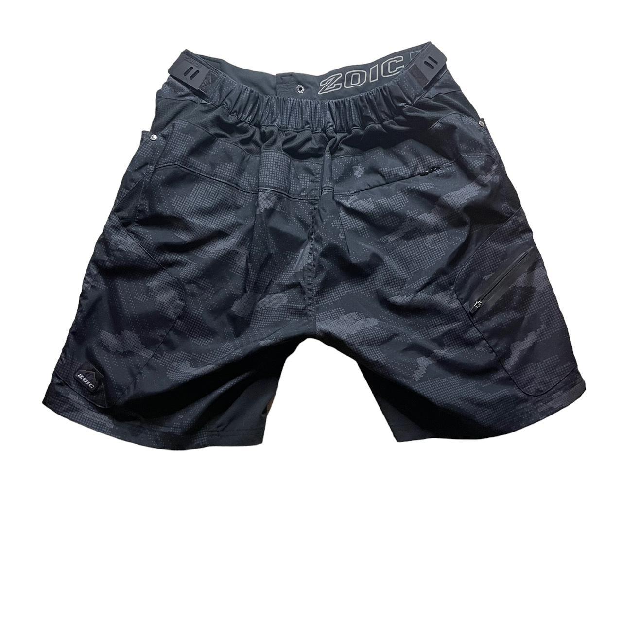 Zoic black camo mountain biking shorts. Worn once no... - Depop