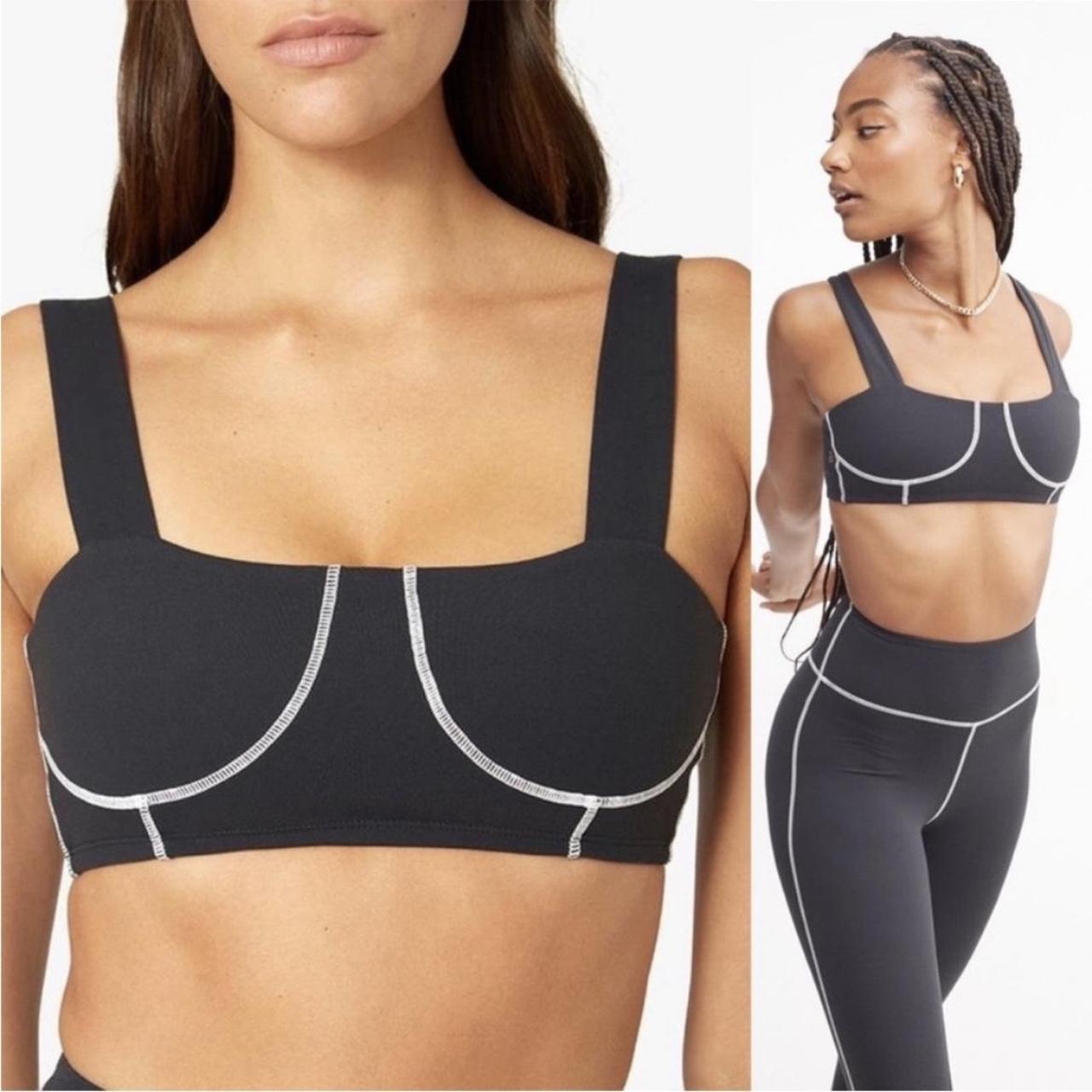 NWT WeWoreWhat CORSET TOP BLACK SPORT BRA SIZE - Depop