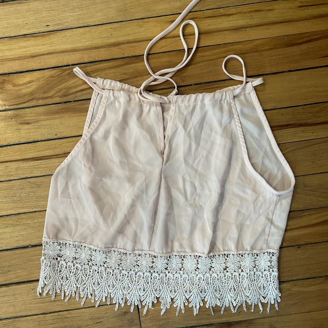 Urban outfitters lace detail crop top. Size small - Depop