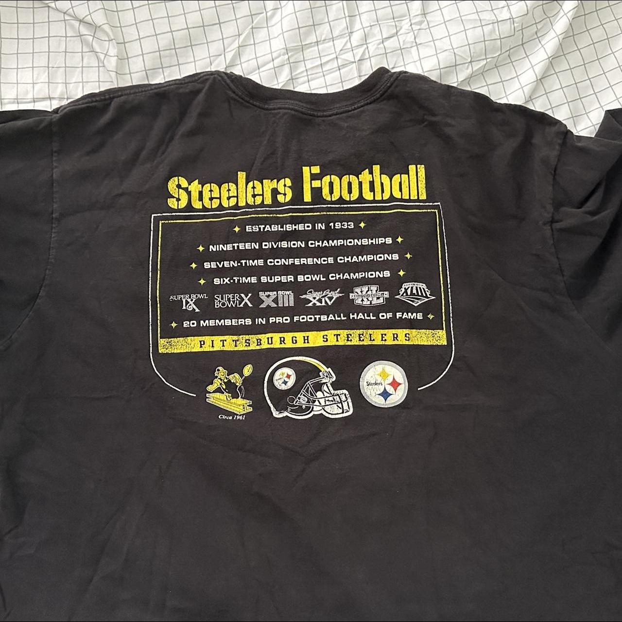 Pittsburgh Steelers Joe Greene Reebok Throwback Distressed T Shirt