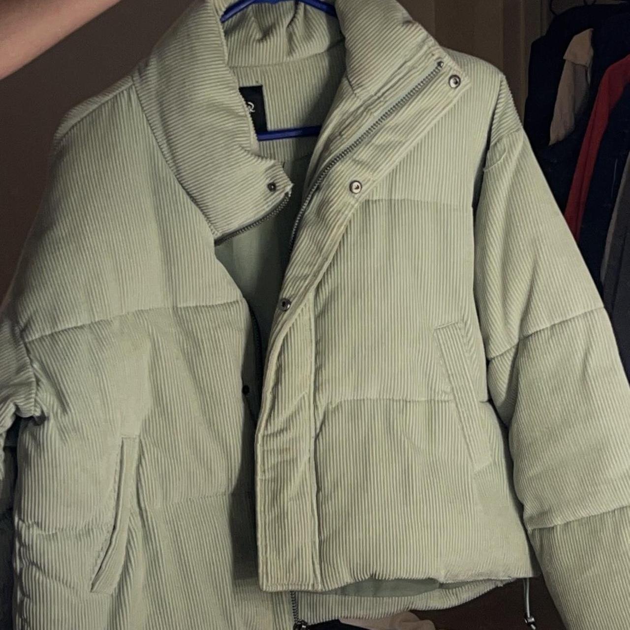 Green sportsgirl puffer jacket, size 10🩵 Depop