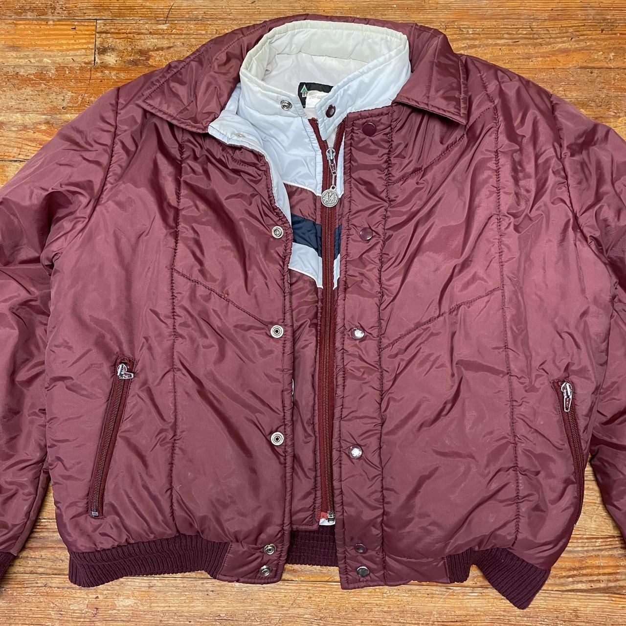 Men's Red and Burgundy Jacket | Depop