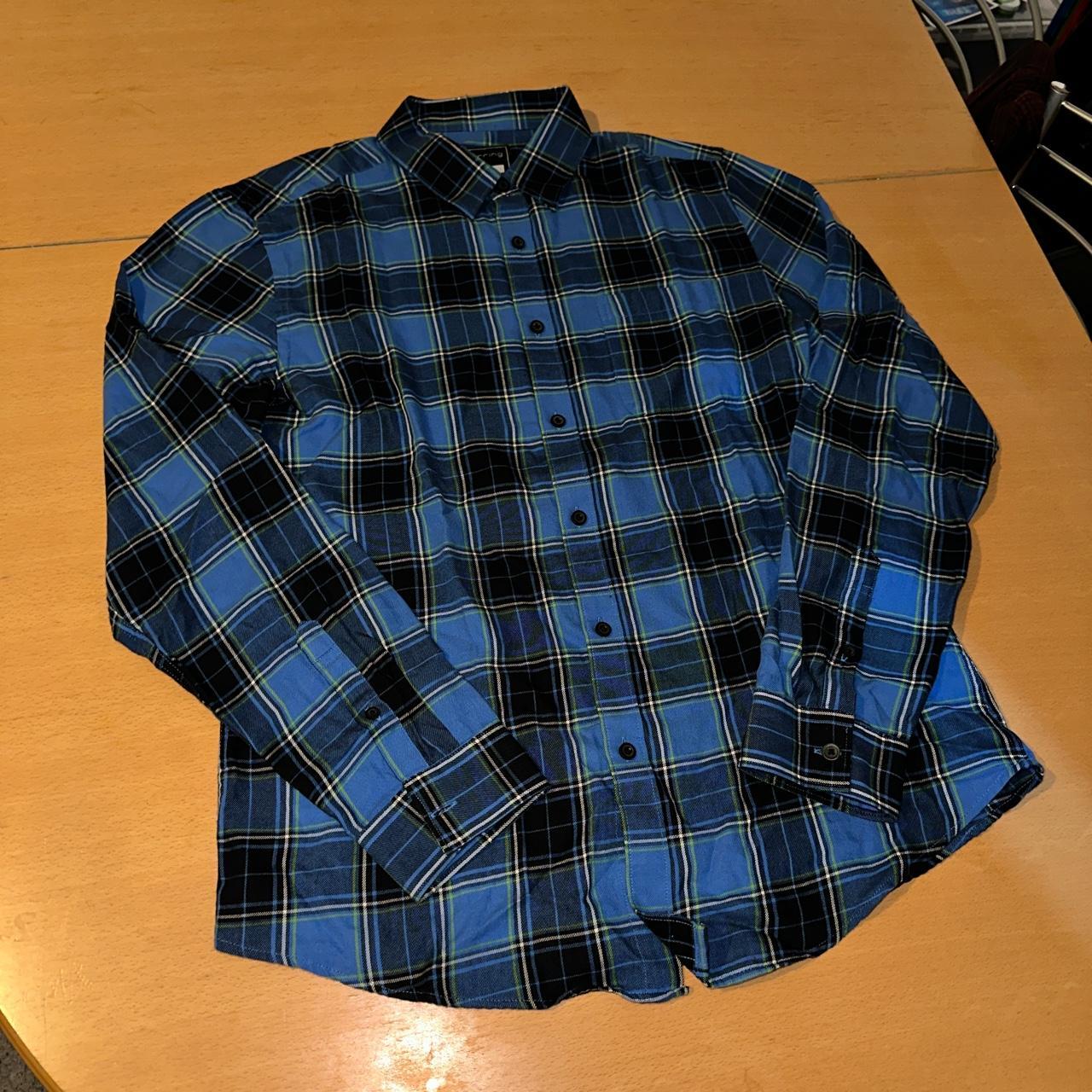 Red Herring, blue checkered shirt Size: Small Open... - Depop