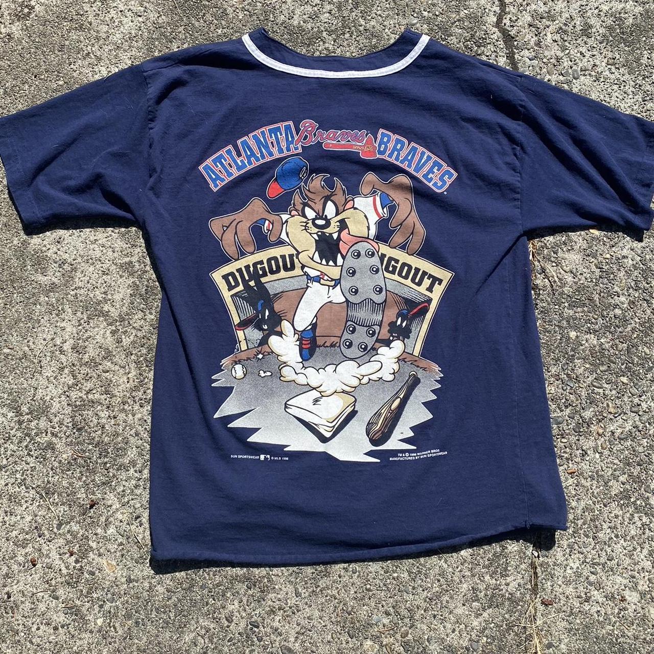Vintage 1996 MLB Atlanta Braves Looney Tunes | Depop