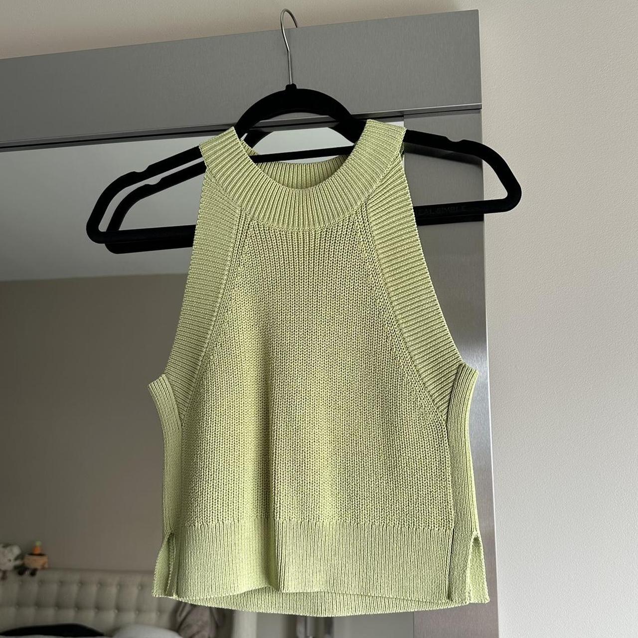 Aritzia Women's Green Vest Depop