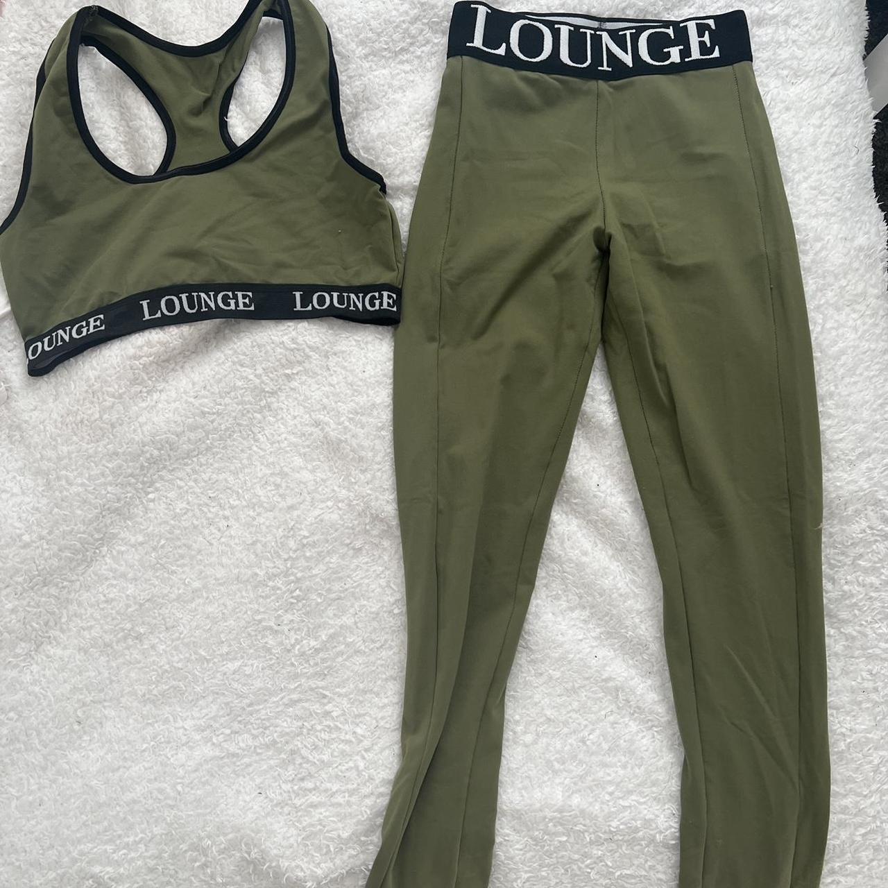 Lounge Underwear Two Piece in khaki Leggings and - Depop