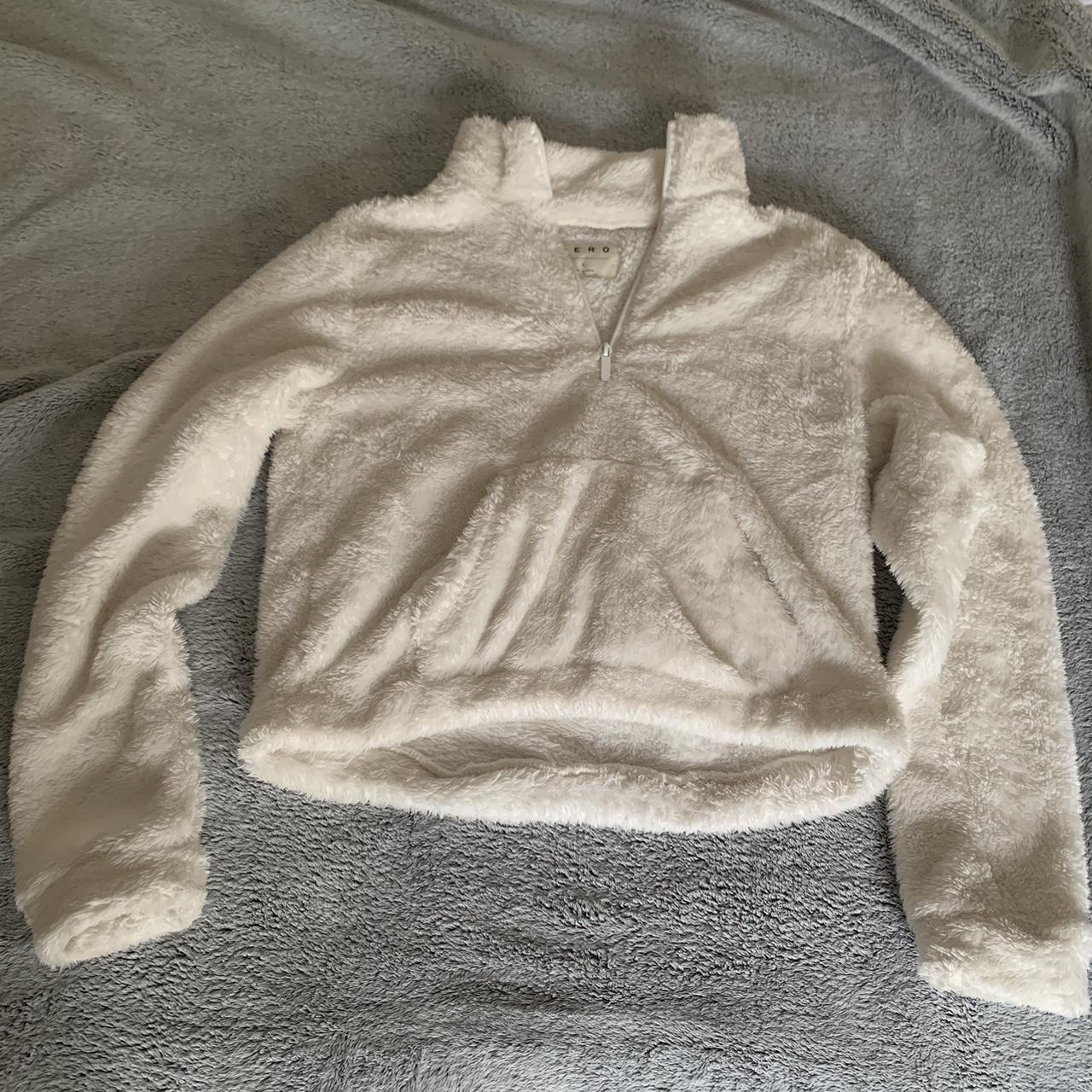 Aeropostale Cropped Fuzzy Cardigan Fluffy Sweater/jacket From