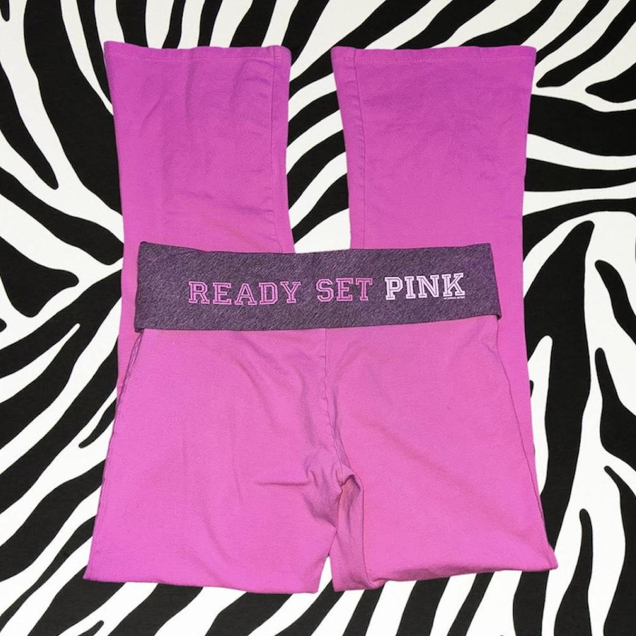 Rare Pink VS Pink Yoga Pants🩷 “Ready Set Pink” Size... - Depop