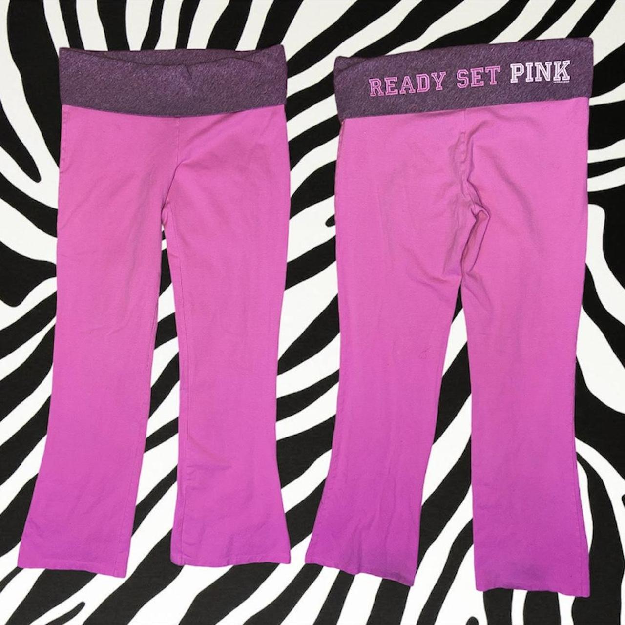 Rare Pink VS Pink Yoga Pants🩷 “Ready Set Pink” Size... - Depop