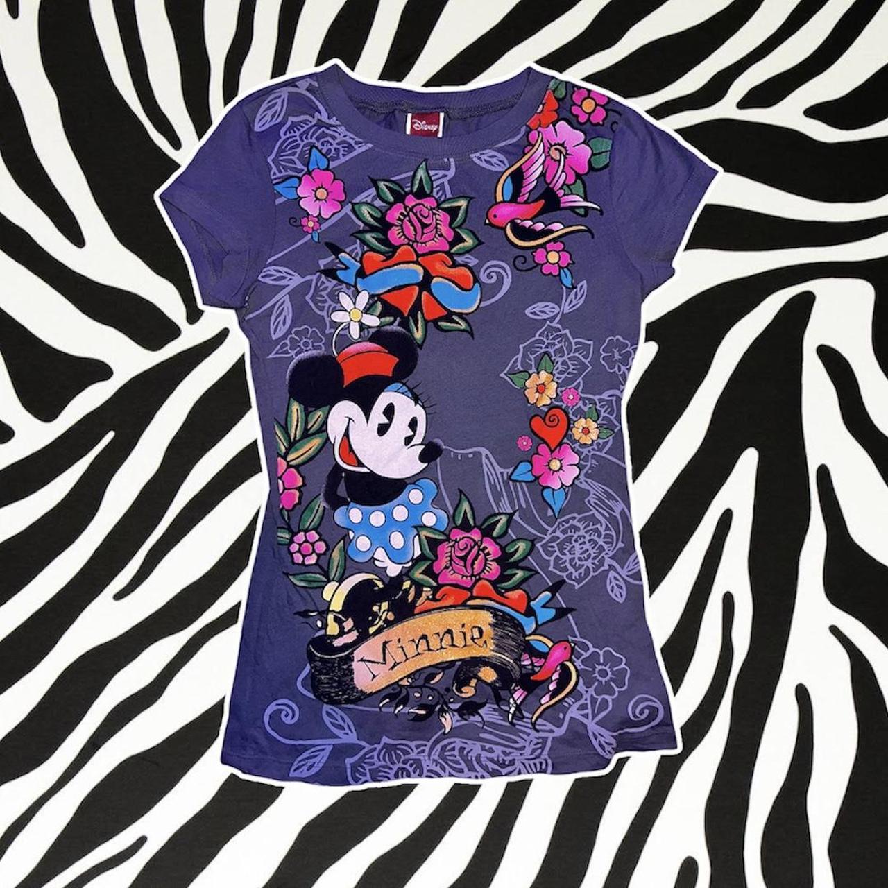 Disney Minnie Mouse Top Similar to Ed Hardy... - Depop